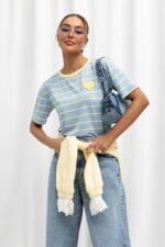 COCOMORE Azure Yellow & Blue T-shirt