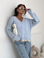 Bocca Maxim Blue Short Cardigan - Image 3