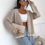Bocca Maxim Beige Short Cardigan