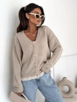 Bocca Maxim Beige Short Cardigan - Image 2