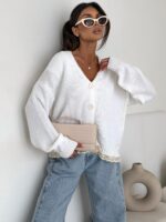 Bocca Maxim Off White Short Cardigan