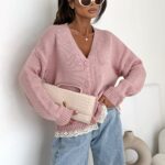 Bocca Maxim Powder Pink Short Cardigan
