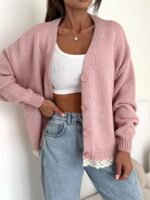 Bocca Maxim Powder Pink Short Cardigan - Image 4