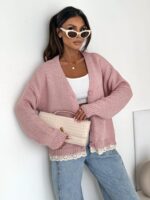 Bocca Maxim Powder Pink Short Cardigan - Image 3
