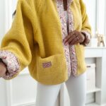 Lulu Yellow Fleece sweatshirt for women