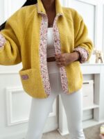 Lulu Yellow Fleece sweatshirt for women - Image 2