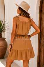 STAY HERE Paloma Carmel Belted Dress - Image 3
