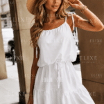 STAY HERE Paloma White Belted Dress (Copy)