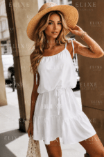 STAY HERE Paloma White Belted Dress (Copy)